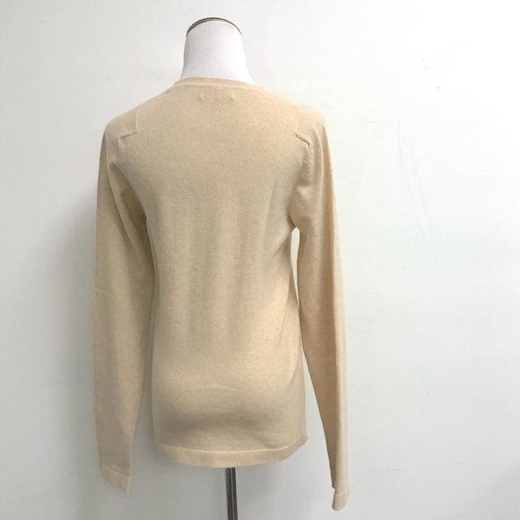 Clements Ribiero 100% cashmere Scotland crew neck butterfly sweater L